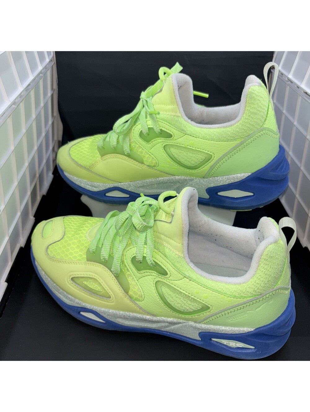 Puma TRC Blaze Cantina Sneakers Mens Size 10, Lime Green Blue Shoes 387218-01